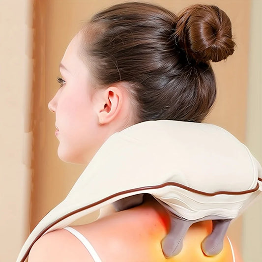 Confort d'un massage Shiatsu à domicile avec masseur sans fil 5D