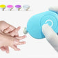 Coupe-ongles électrique bleu pour enfants, idéal pour soins et manucure bébé
