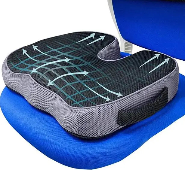 Coussin ergonomique pour fauteuil roulant en mousse à mémoire, idéal pour l'orthopédie