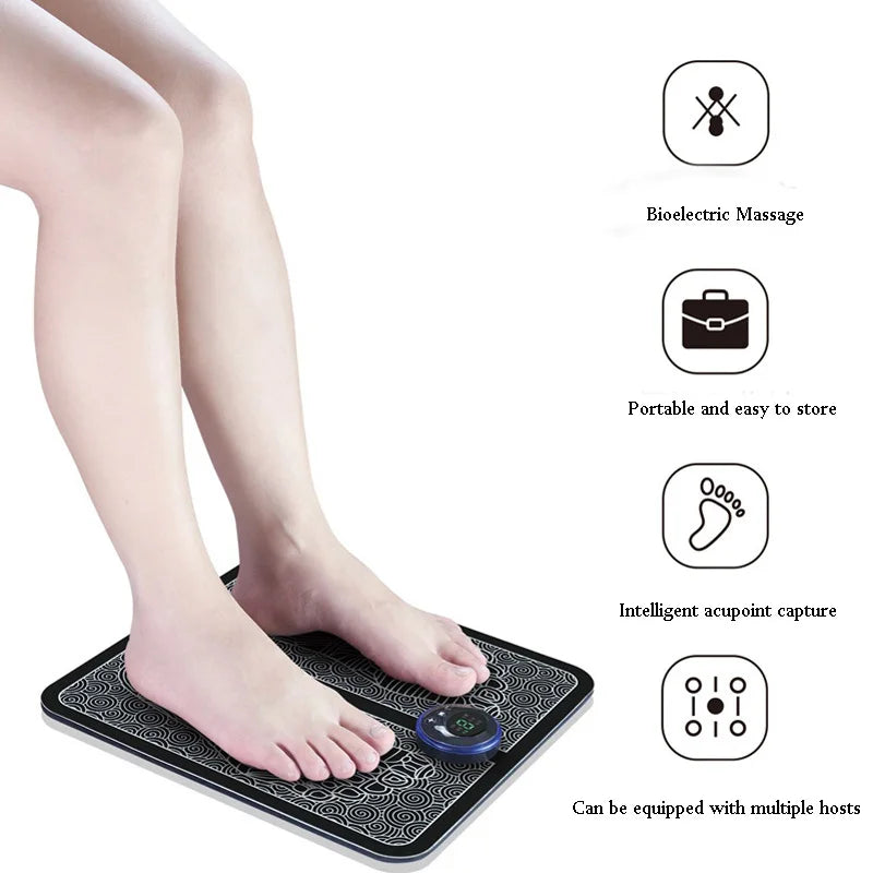 Coussin de massage des pieds UIPOY avec technologie avancée TENS EMS