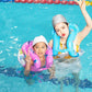Gilet de natation gonflable ROOXIN pour enfants en action, assurant sécurité et flottaison en piscine