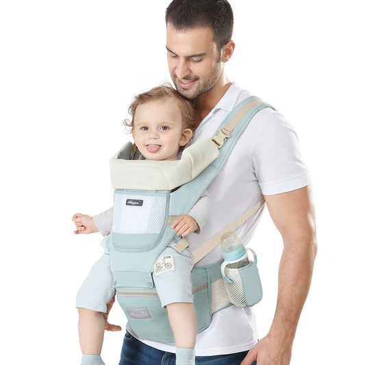 Porte-bébé souple et respirant pour voyage, offrant confort et sécurité